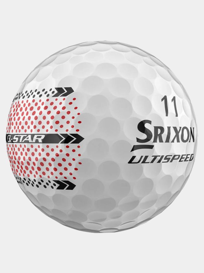 Srixon Q-Star Ultispeed Trackline GOlfbälle weiß