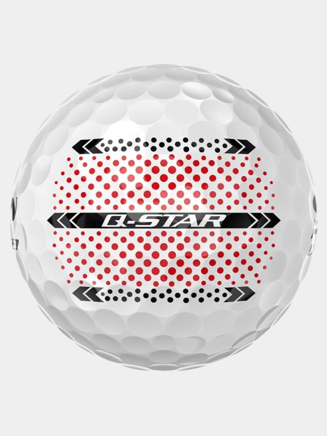 Srixon Q-Star Ultispeed Trackline GOlfbälle weiß