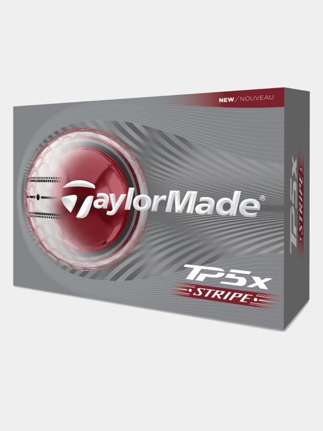 TaylorMade TP5x Stripe Golfbälle weiß