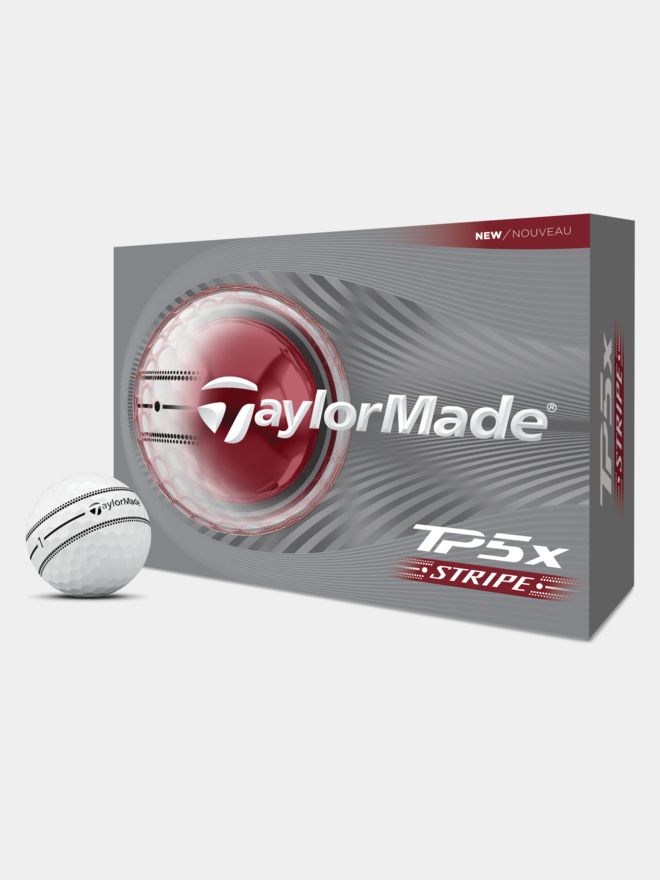 TaylorMade TP5x Stripe Golfbälle weiß