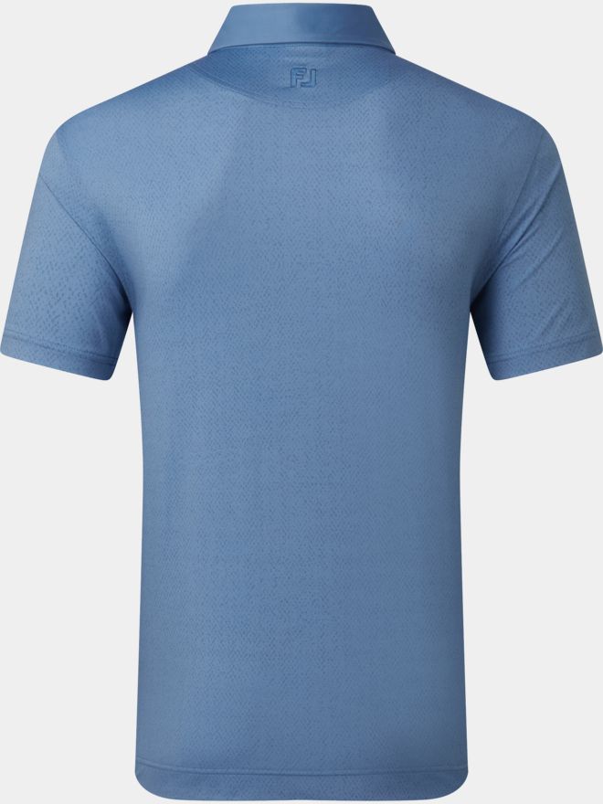 FootJoy Polokošile Tailor Texture Lisle s polovičním rukávem modrá