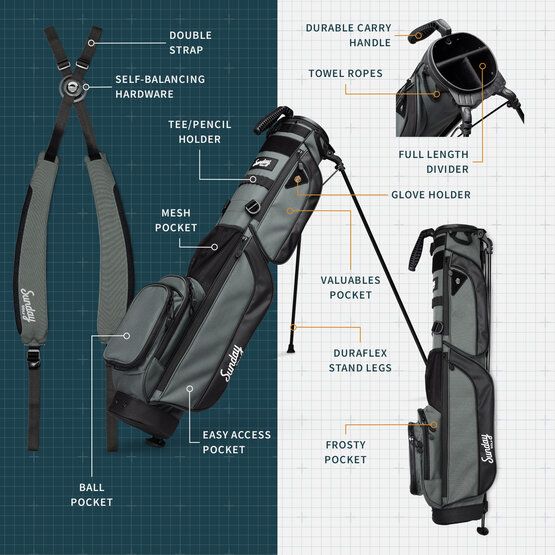 Sunday Golf The Loma XL Standbag zelená
