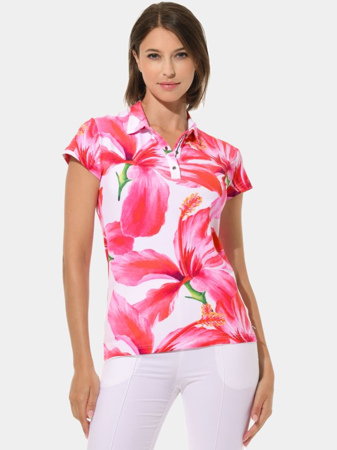 MDC 3/4 Arm Polo pink