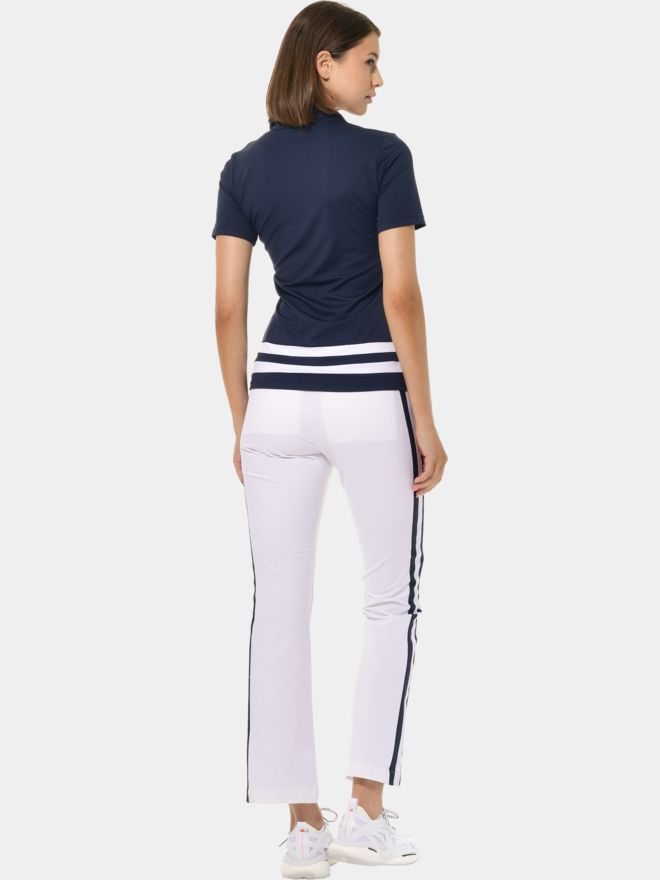 MDC Zip Halbarm Polo navy