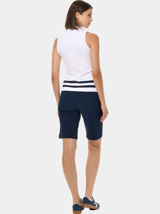 MDC Wide Leg Bermuda navy