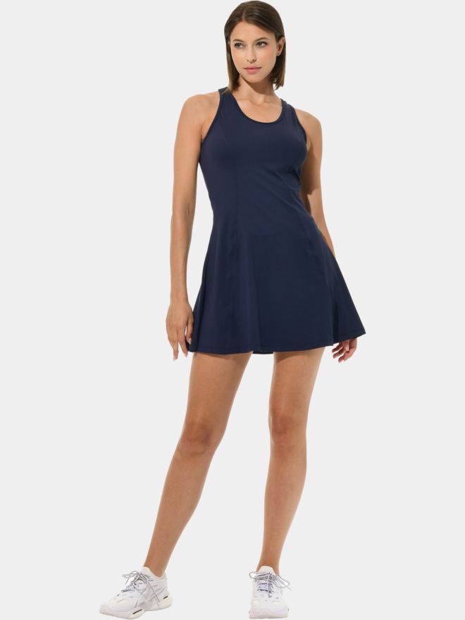 MDC Racerback ohne Arm Kleid navy