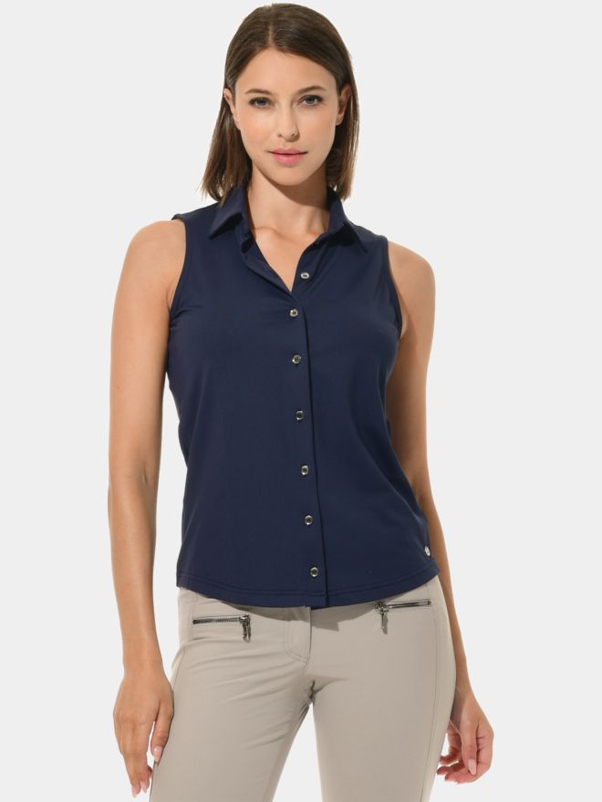 MDC Button ohne Arm Down Polo navy