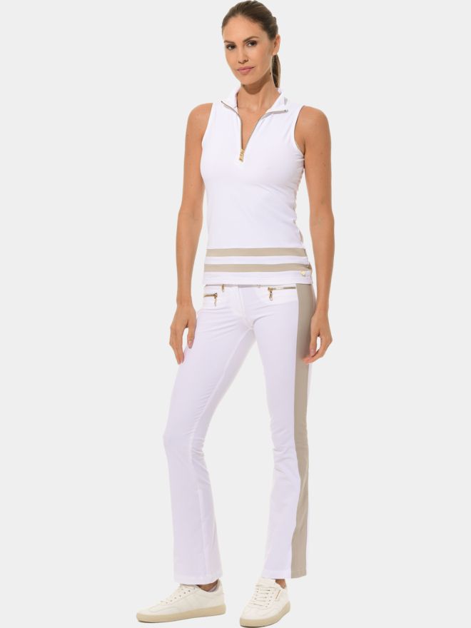 MDC Zip ohne Arm Polo weiß