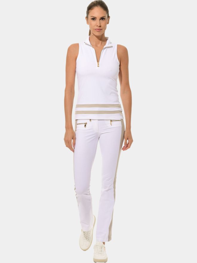 MDC Zip ohne Arm Polo weiß