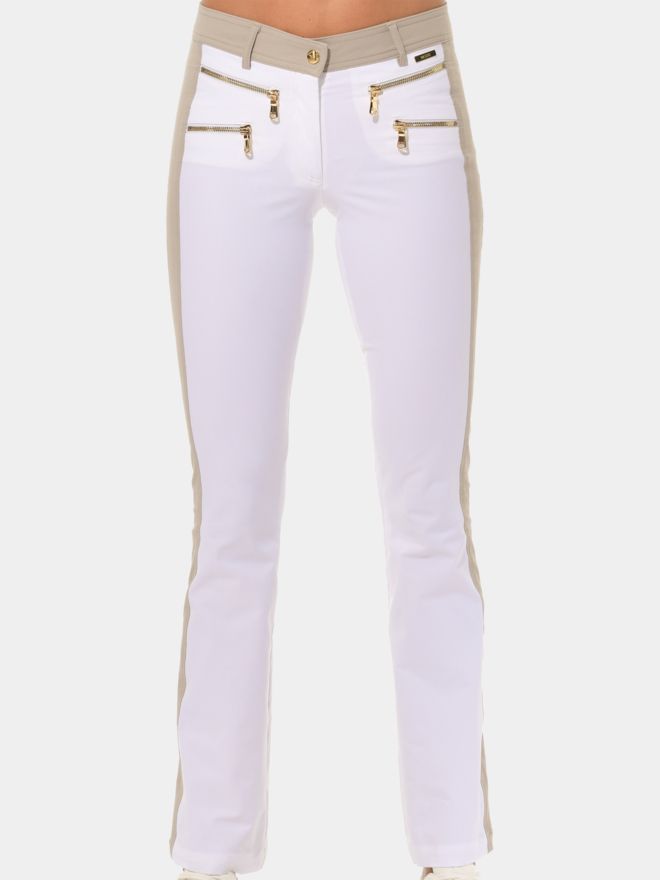 MDC Double Zip Flared Hose weiß