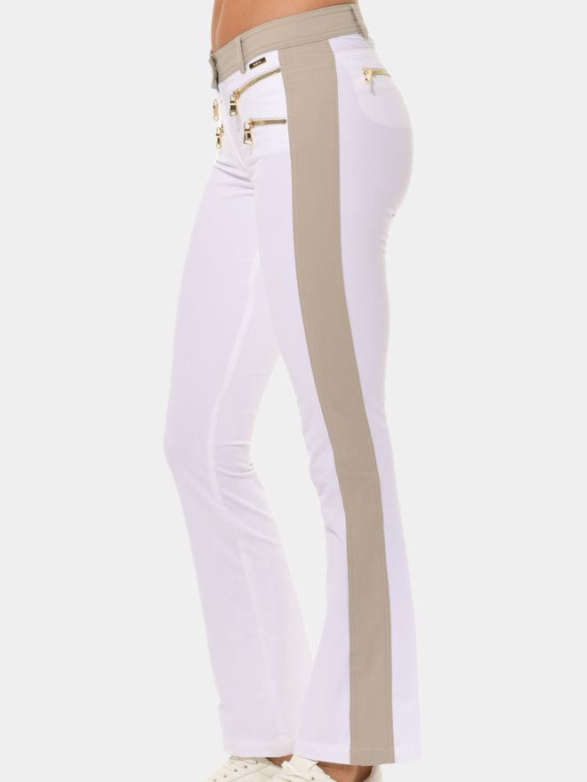 MDC Double Zip Flared Hose weiß