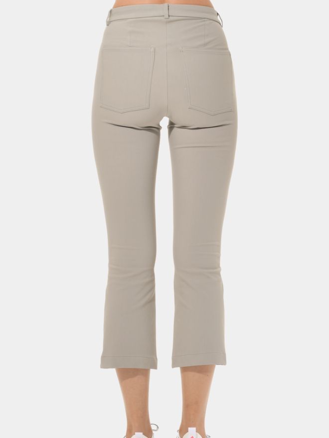 MDC Oříznuté kalhoty Boot cut 7/8 písek