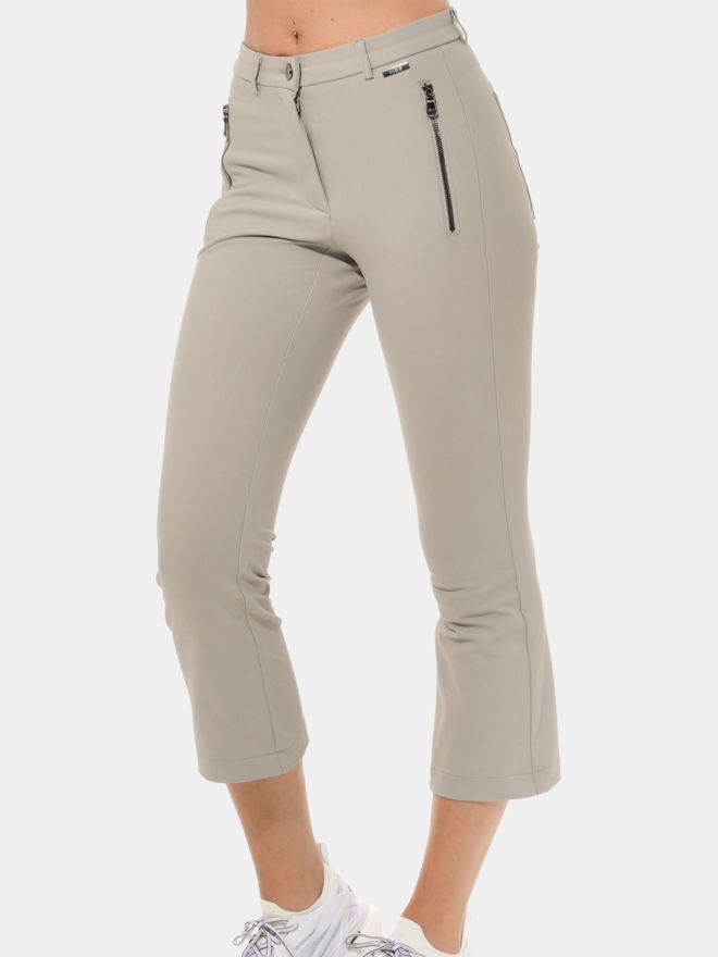 MDC Oříznuté kalhoty Boot cut 7/8 písek