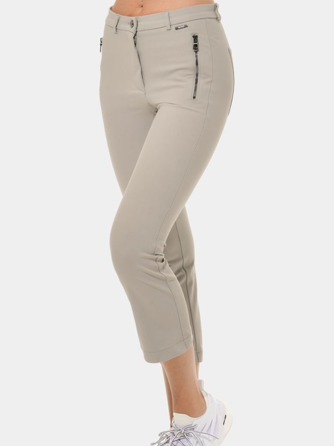 MDC Oříznuté kalhoty Boot cut 7/8 písek