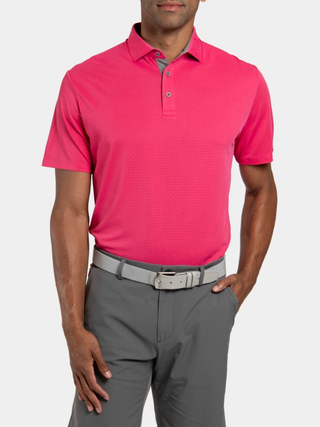 Kjus Men Savin Structure Halbarm Polo rot