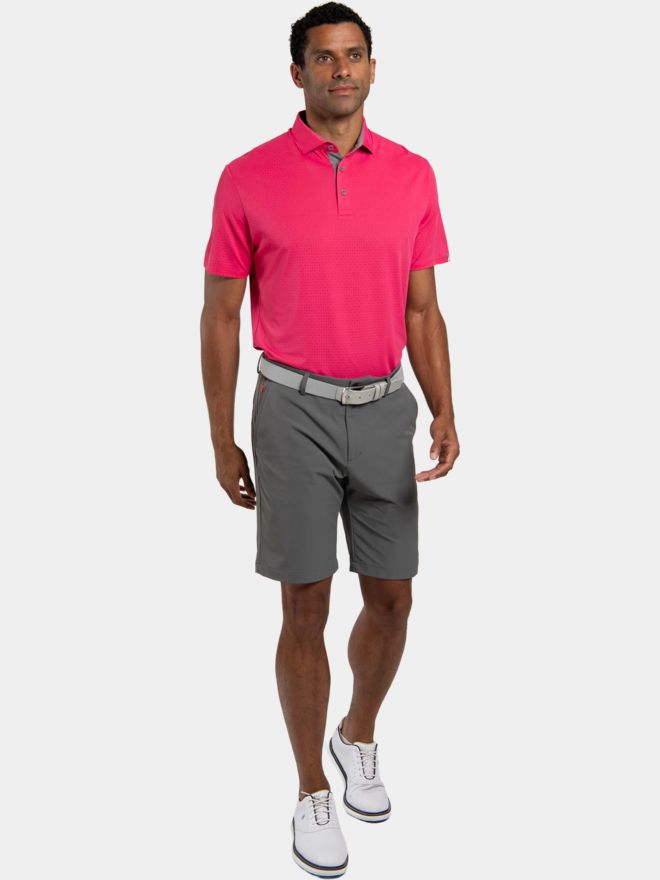 Kjus Men Savin Structure Halbarm Polo rot