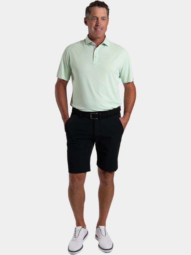 Kjus Men Savin Structure Halbarm Polo hellgrün