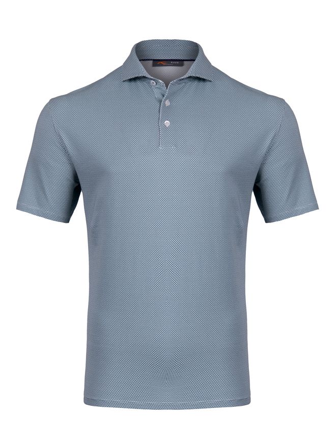 Kjus Men Hollow Pima Print Halbarm Polo grau