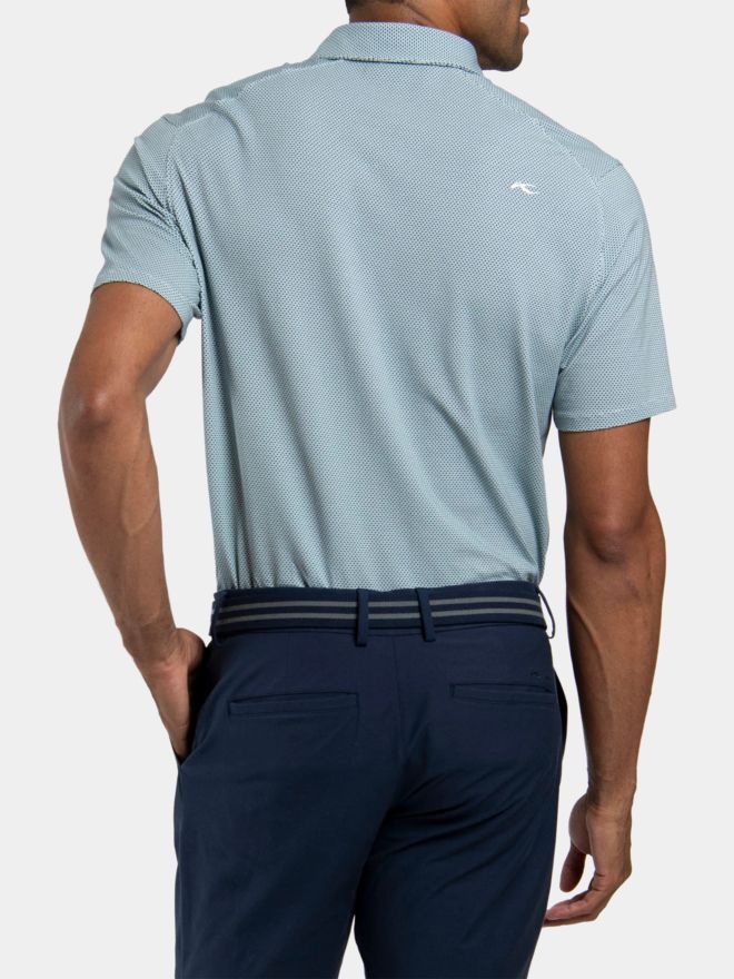 Kjus Men Hollow Pima Print Halbarm Polo grau