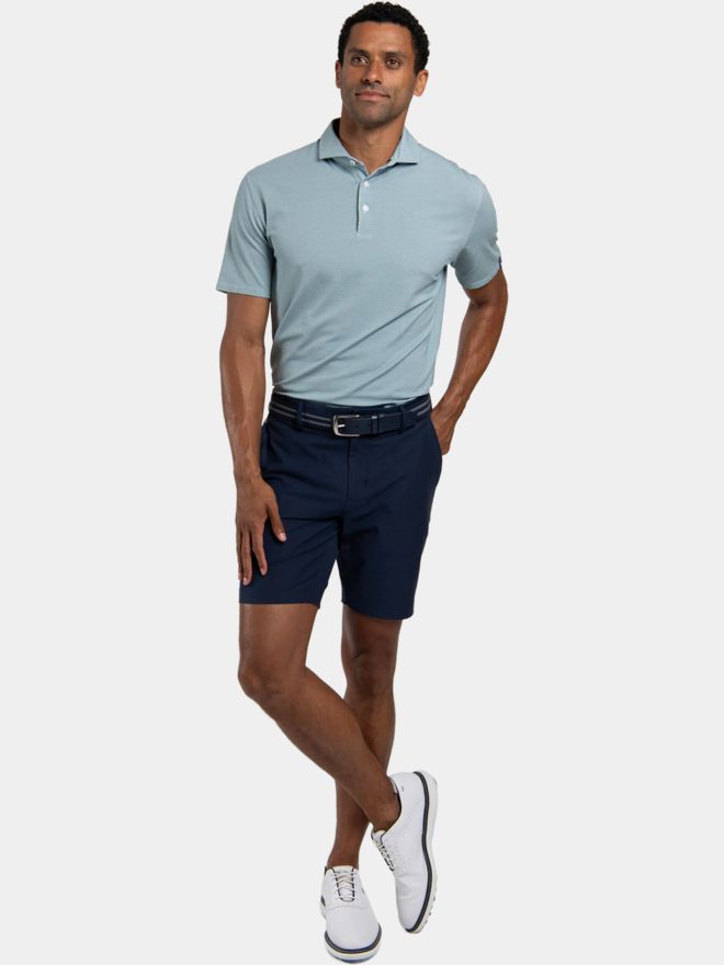 Kjus Men Hollow Pima Print Halbarm Polo grau