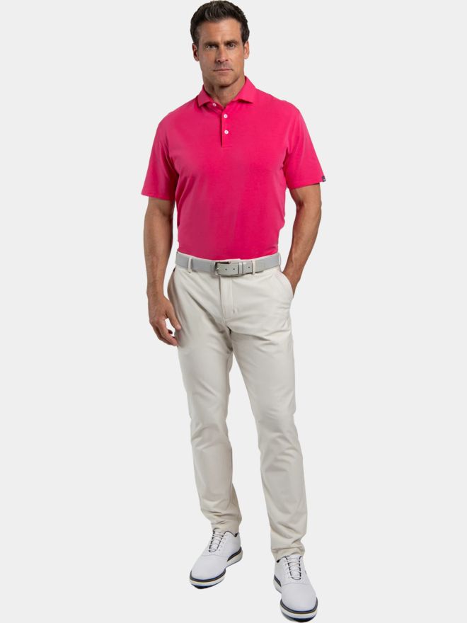 Kjus Men Hollow Pima Halbarm Polo rot