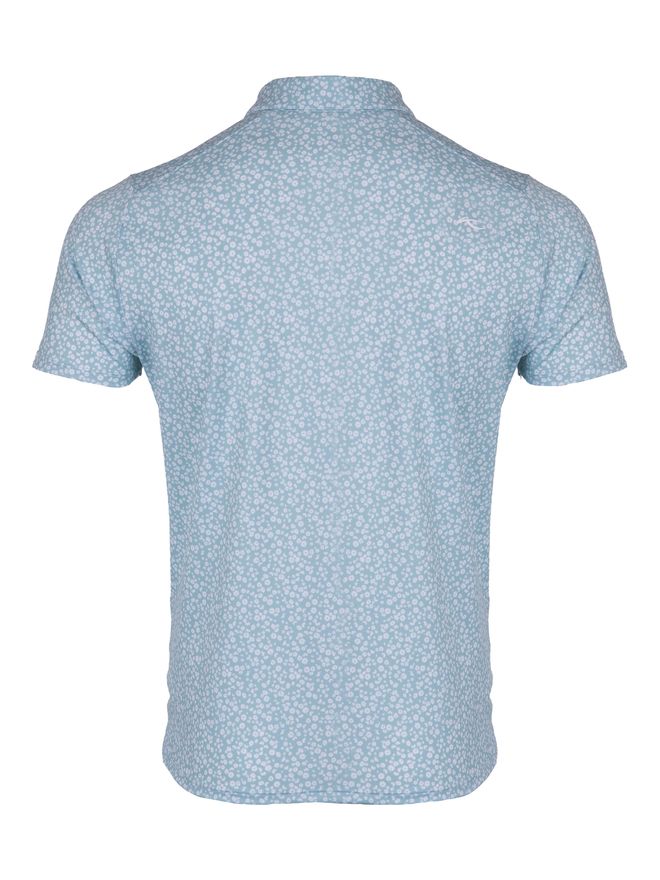Kjus Men Lance Printed Halbarm Polo hellblau