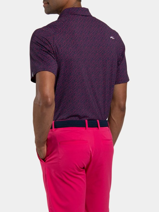 Kjus Men Golfer Halbarm Polo dunkelrot