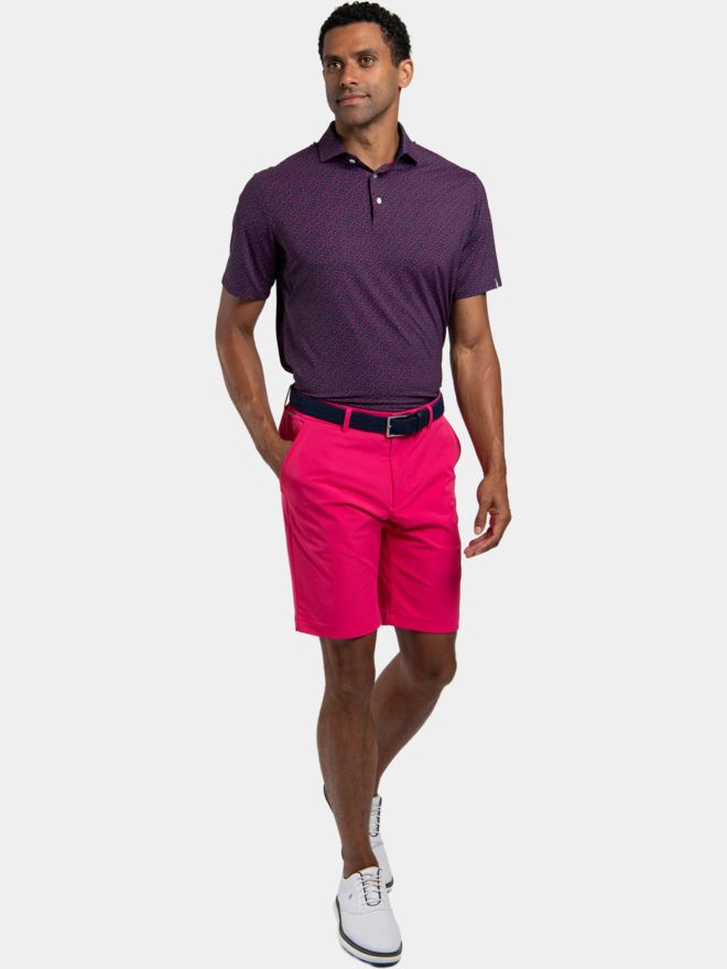 Kjus Men Golfer Halbarm Polo dunkelrot