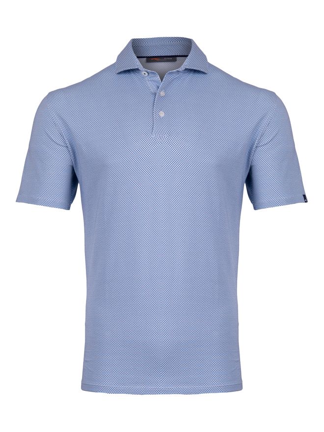Kjus Men Hollow Pima Print Halbarm Polo blau