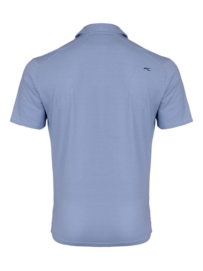 Kjus Men Hollow Pima Print Halbarm Polo blau