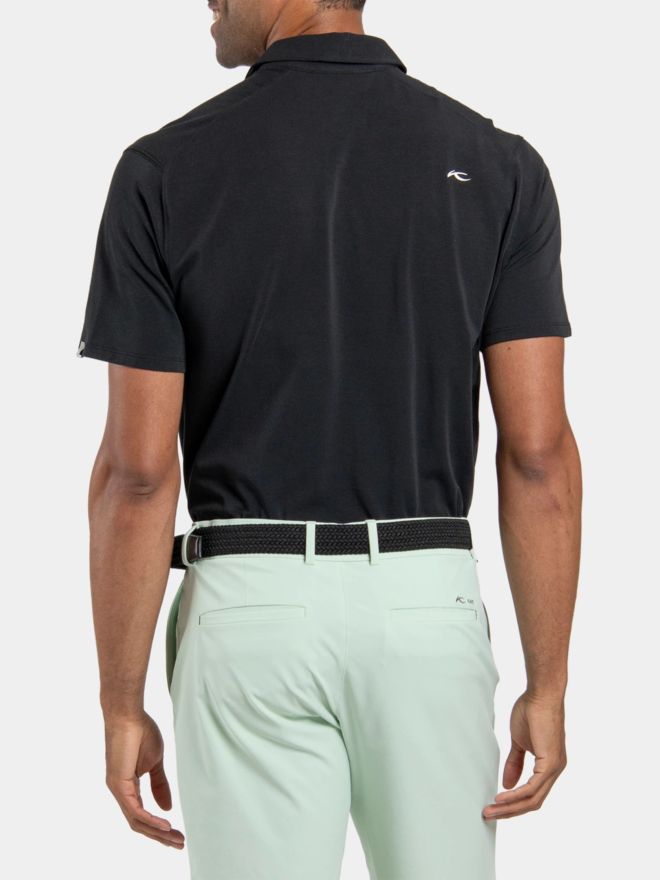 Kjus Pánská polokošile s dutým rukávem Pima Half Sleeve Polo černá