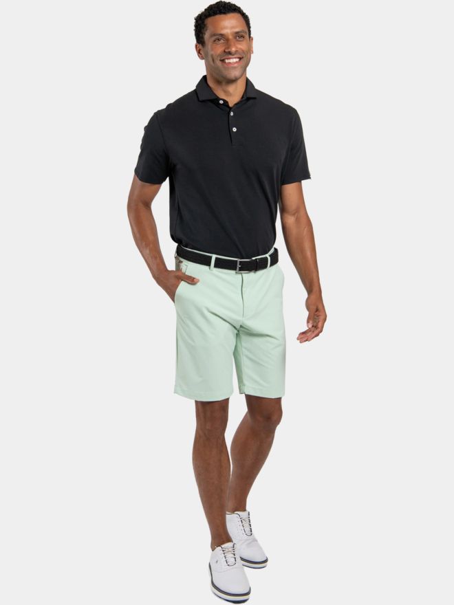 Kjus Pánská polokošile s dutým rukávem Pima Half Sleeve Polo černá