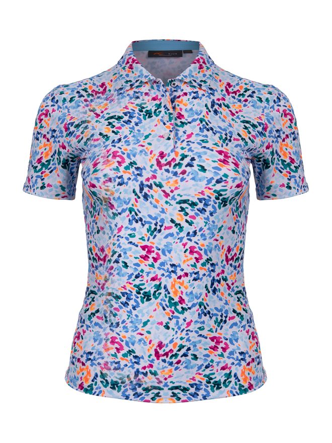 Kjus Women Enya Printed Halbarm Polo weiß