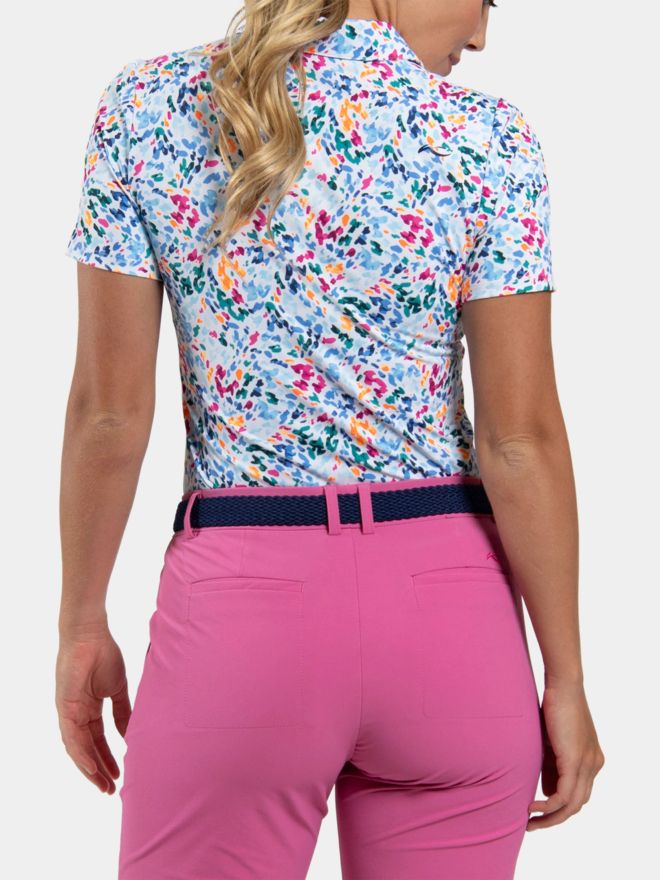 Kjus Women Enya Printed Halbarm Polo weiß