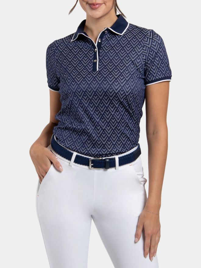 Kjus Women Ella Structure Halbarm Polo navy