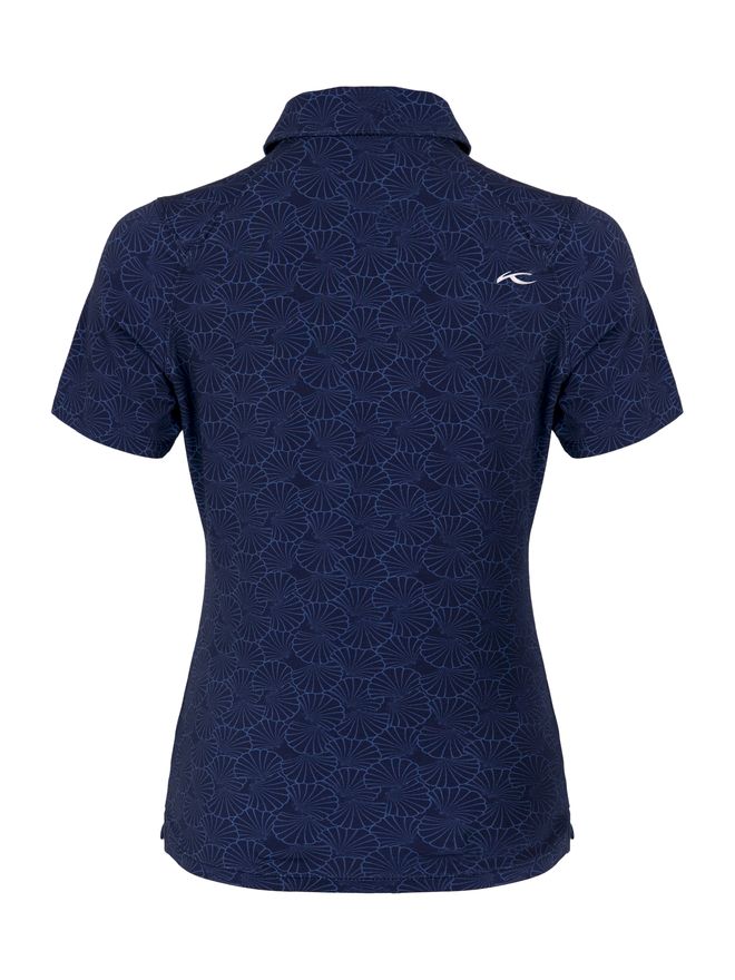 Kjus Women Hollow Pima Print Halbarm Polo navy