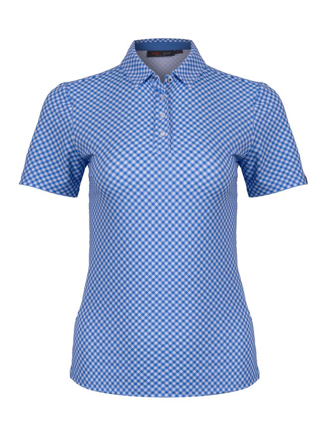 Kjus Women Enya Printed Halbarm Polo blau