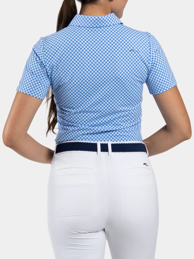 Kjus Women Enya Printed Halbarm Polo blau