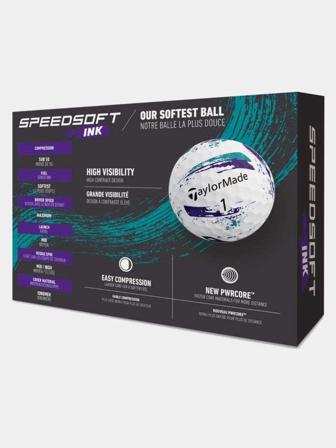 TaylorMade SpeedSoft Ink Golfbälle purple
