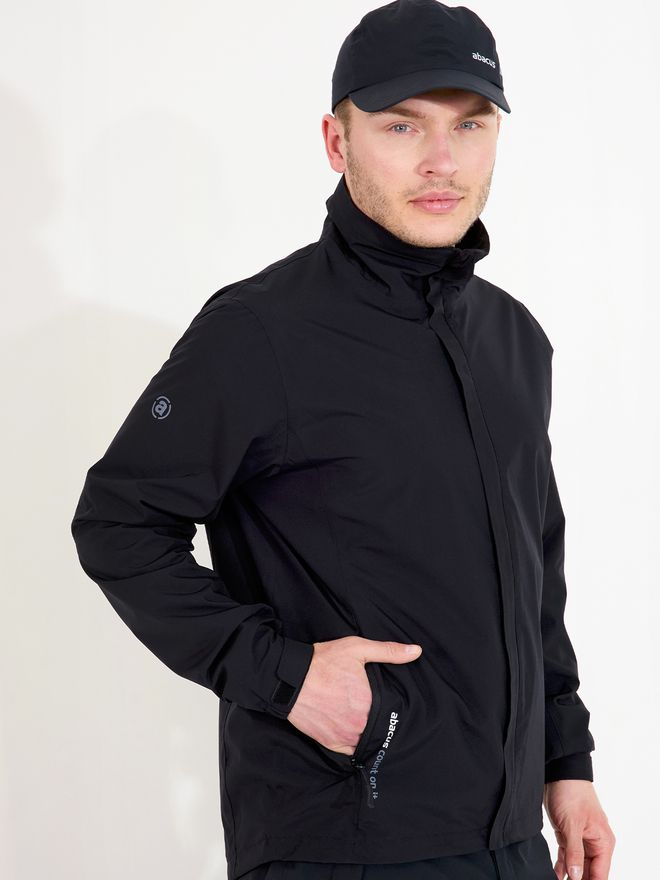 Abacus Links Stretch Regen Jacke schwarz