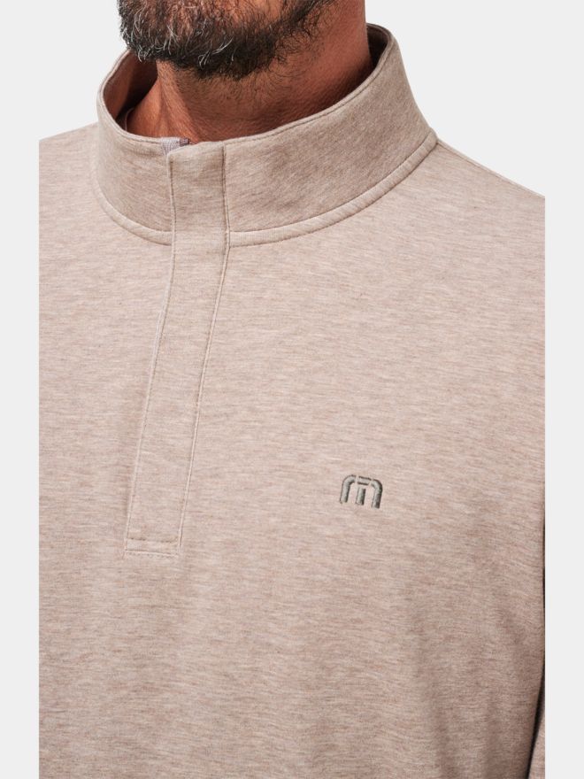 TravisMathew CLOUD QUARTER ZIP 2.0 beige