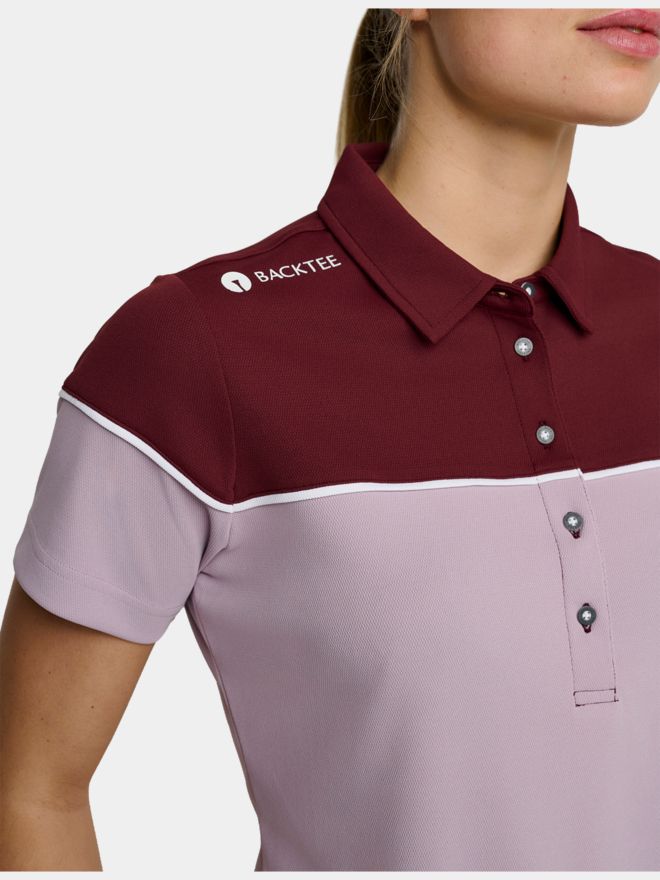 Backtee Winner Halbarm Polo beere