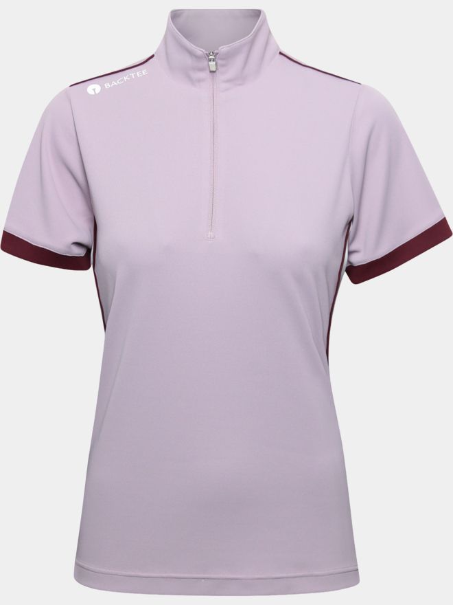 Backtee Zip Halbarm Polo beere