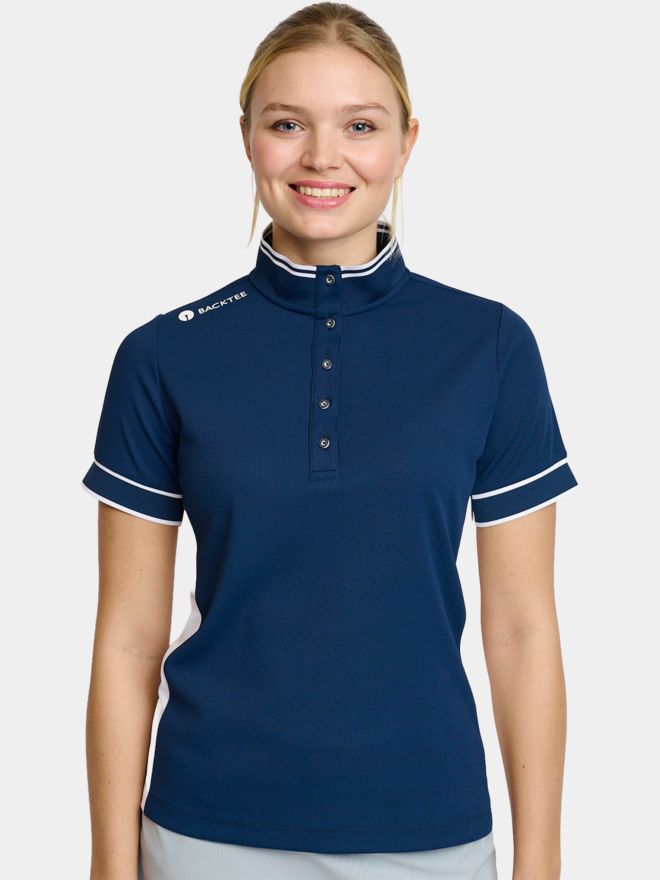 Backtee Mulligan Halbarm Polo navy