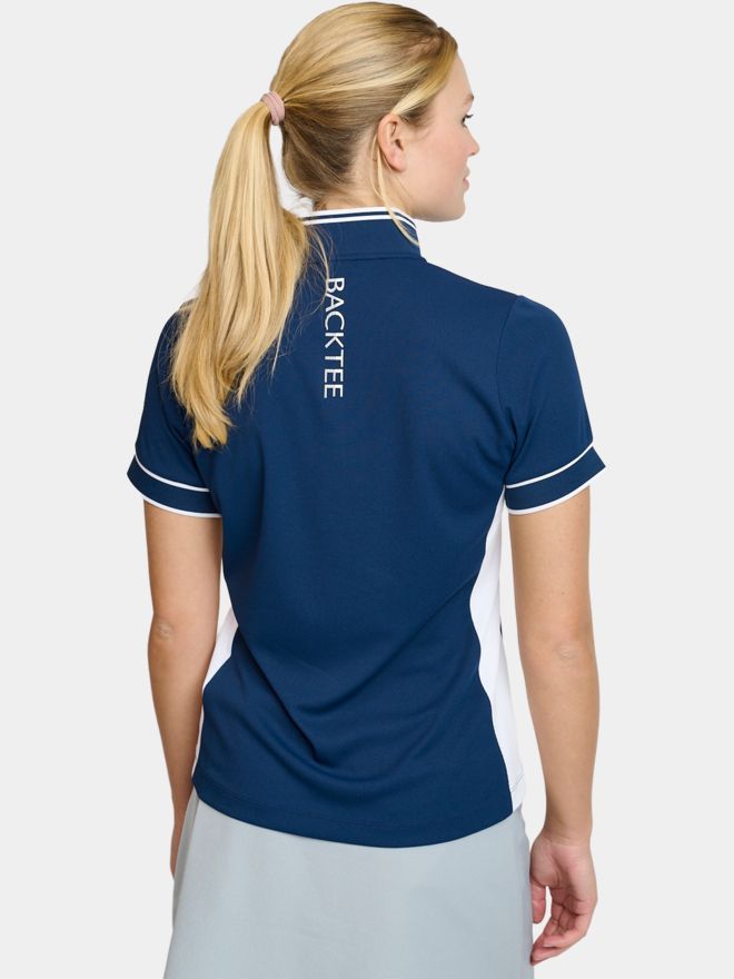 Backtee Mulligan Halbarm Polo navy
