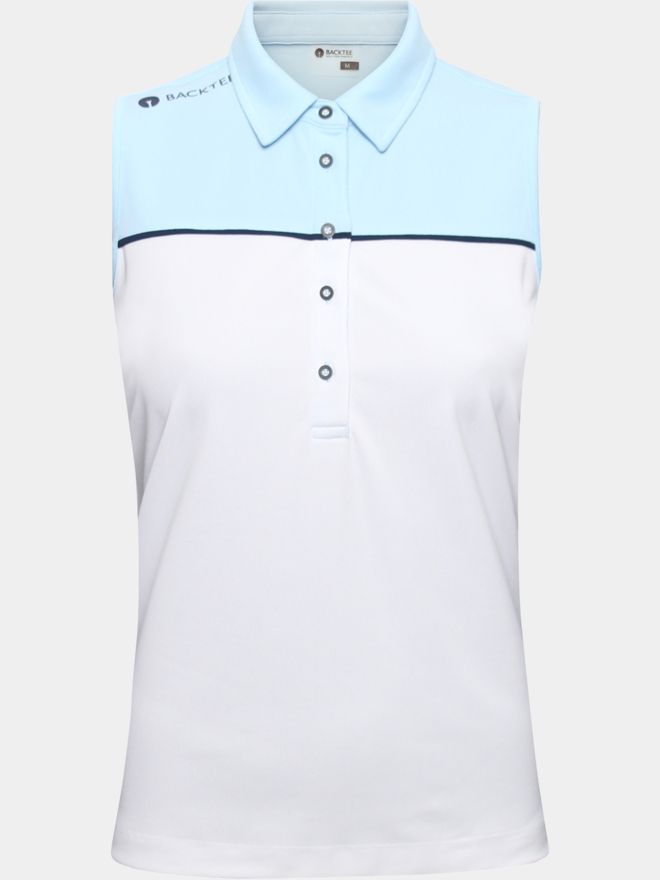 Backtee Winner ohne Arm Polo weiß