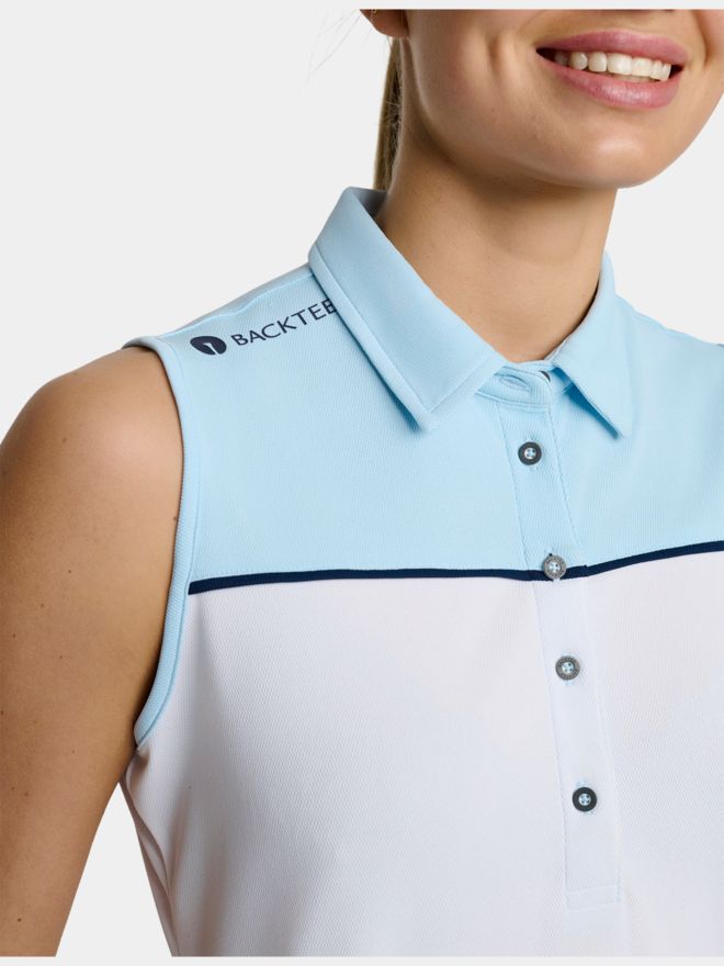 Backtee Winner ohne Arm Polo weiß