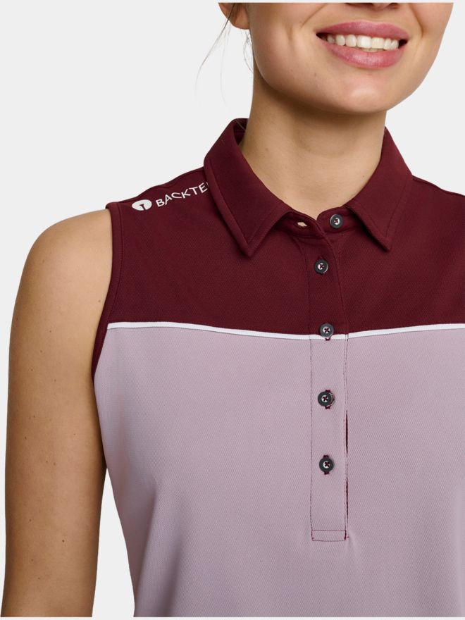 Backtee Winner ohne Arm Polo beere