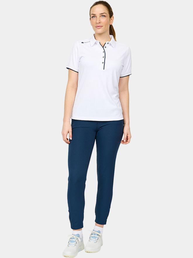 Backtee Classic Halbarm Polo weiß