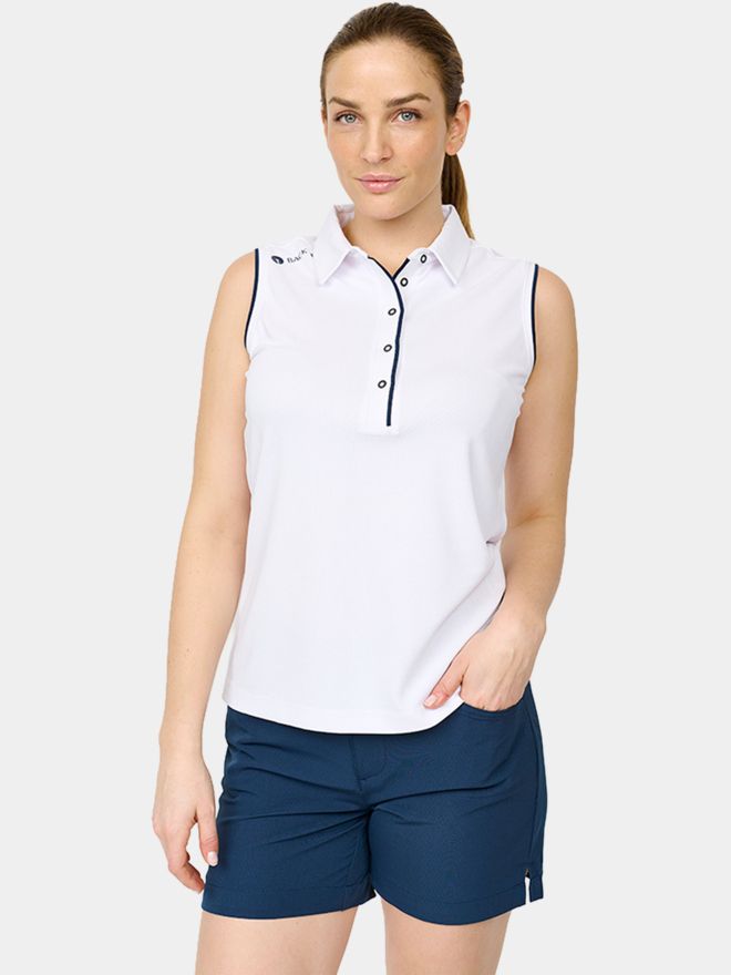 Backtee Classic ohne Arm Polo weiß
